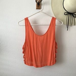 Lush coral crop top